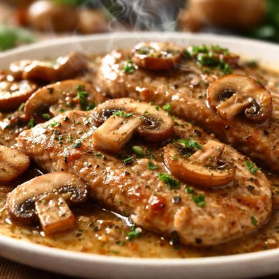 Image of Pork Scaloppini with Mushrooms