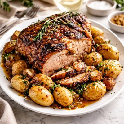Image of Pork Shoulder Roast with Potatoes