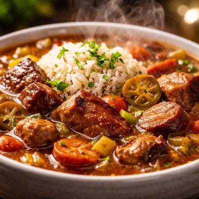 Image of Pork Steak Gumbo
