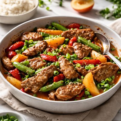 Image of Pork Stir Fry with Apricot Sauce