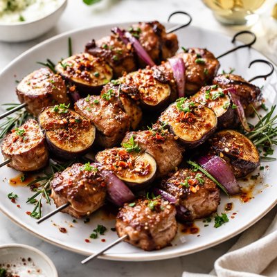 Image of Pork Tenderloin and Fig Kebabs