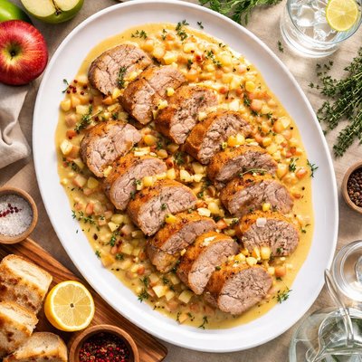 Image of Pork Tenderloin in Apple Vodka Sauce