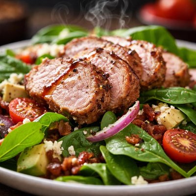 Image of Pork Tenderloin Spinach Salad