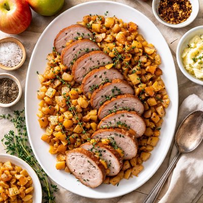 Image of Pork Tenderloin with Caramelized Apple Onion Relish