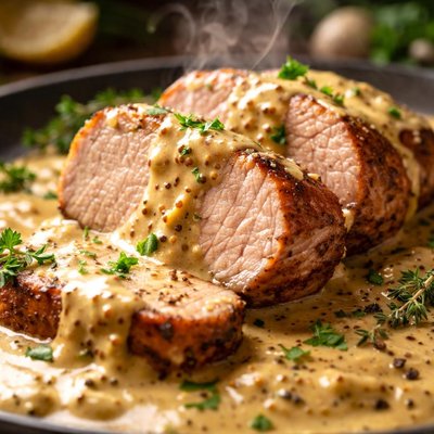 Image of Pork Tenderloin with Creamy Mustard Sauce
