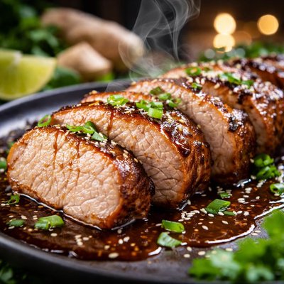 Image of Pork Tenderloin with Ginger Soy Sauce