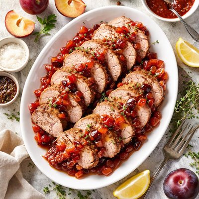 Image of Pork Tenderloin with Plum Sauce