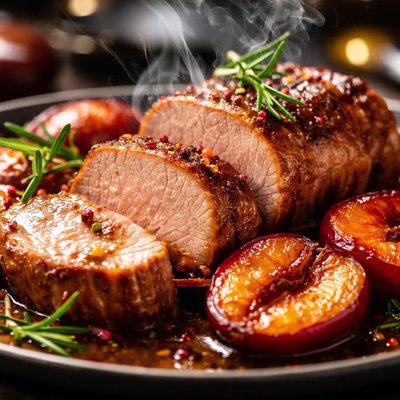 Image of Pork Tenderloin with Roasted Plums