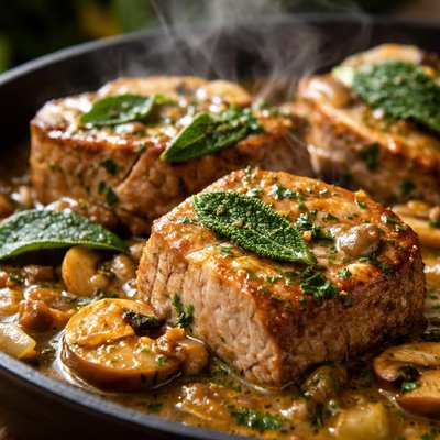 Image of Pork Tenderloin with Sage Marsala Sauce
