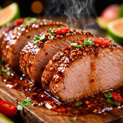 Image of Pork Tenderloin with Spicy Guava Glaze
