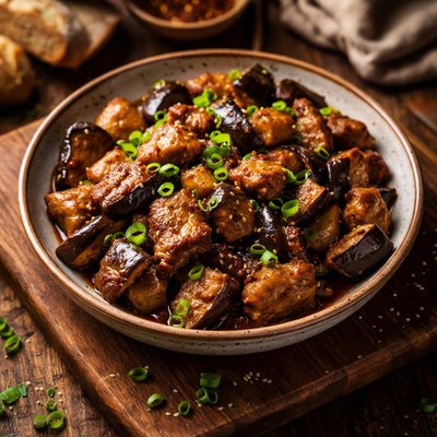 Image of Pork with Eggplant Aubergine