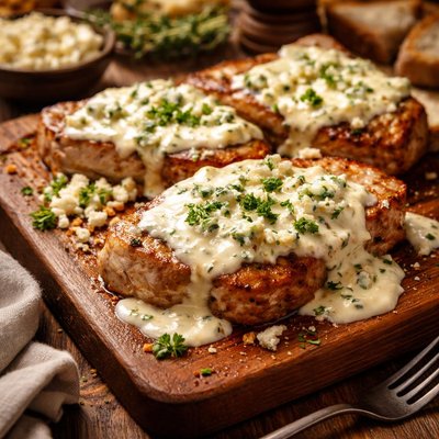 Image of Pork with Gorgonzola Sauce