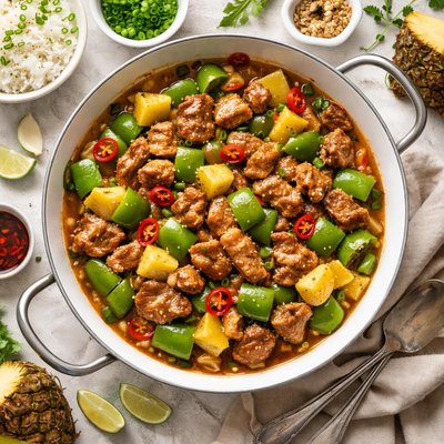 Image of Pork with Green Peppers Pineapple
