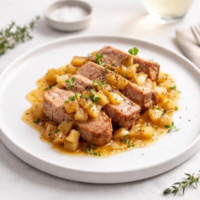 Image of Pork with Pear and Ginger Sauce
