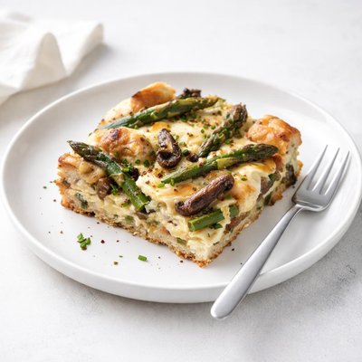 Image of Portabella Asparagus Egg Strata
