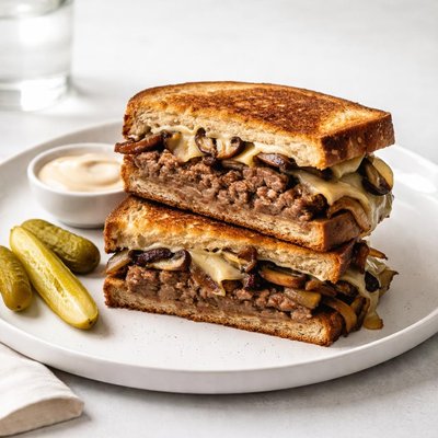 Image of Portabella Beef Patty Melts