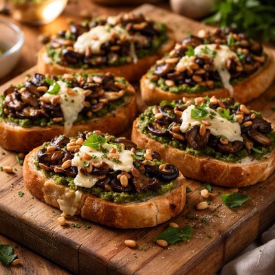 Image of Portabella Pesto Bruschetta