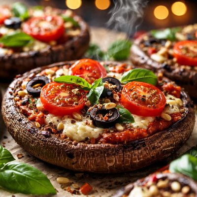 Image of Portabella Pizza Raw Foods