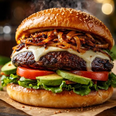 Image of Portobello Mushroom Burger Paula Deen