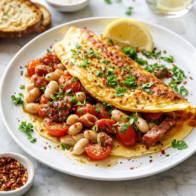 Image of Portuguese Bean and Garlic Omelet