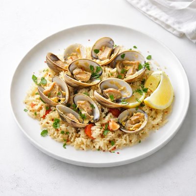 Shell Fish Rice Portugal Portuguese Clam Rice Recipe