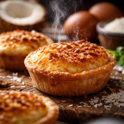 Image of Portuguese Coconut Custard Tarts Pastis De Coco