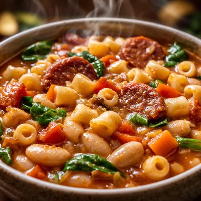 Image of Portuguese Macaroni Bean Soup