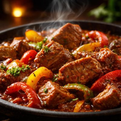 Image of Portuguese Pork Ragout with Sweet Peppers