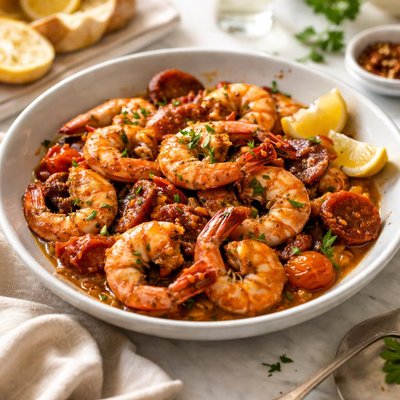 Image of Portuguese Prawn and Chorizo