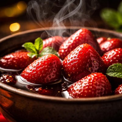 Image of Portuguese Strawberries in Port Morangos Em Porto