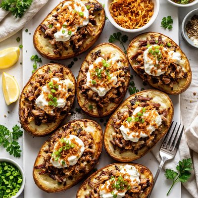 Image of Pot Roast Stuffed Twice Baked Potatoes