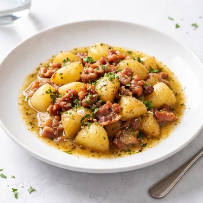 Image of Potato and Bacon Stew from Florence Patate Stufate Con Pancetta