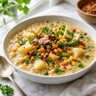 Image of Potato and Corn Chowder Vegan