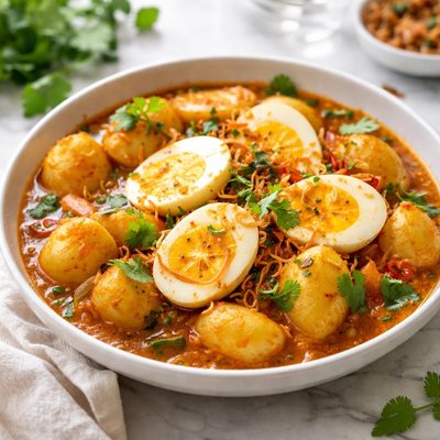 Image of Potato and Hard Boiled Egg Curry