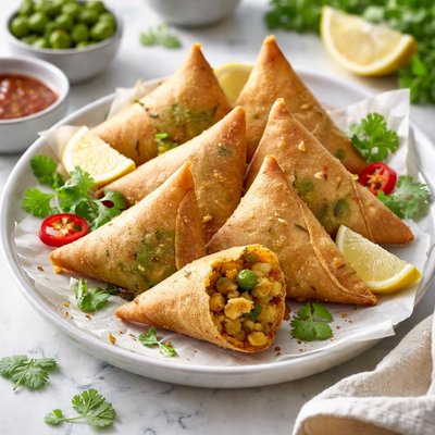 Image of Potato and Pea Sambusa Somali