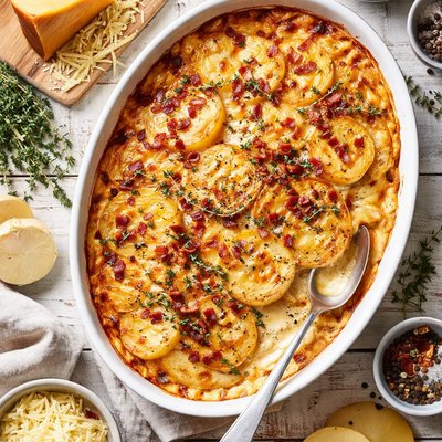Image of Potato and Smoked Cheese Gratin