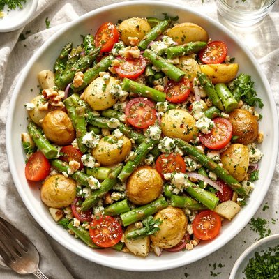 Image of Potato Blue Cheese Asparagus Salad