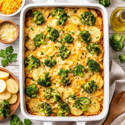 Image of Potato Broccoli and Cheese Bake Oamc