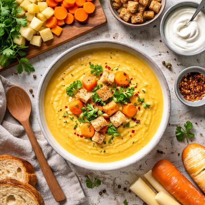 Image of Potato Carrot and Parsnip Soup