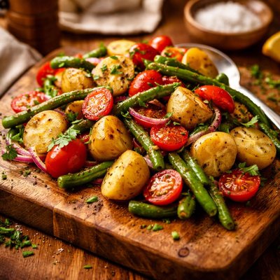 Image of Potato Cherry Tomato and Green Bean Salad