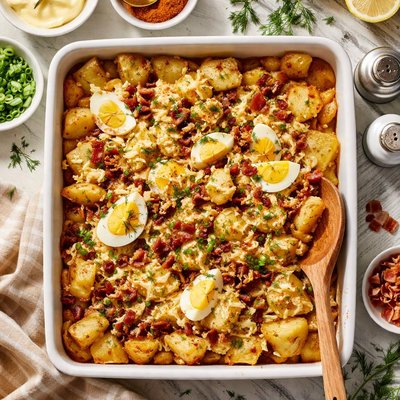 Image of Potato Egg Casserole a La Hot Potato Salad