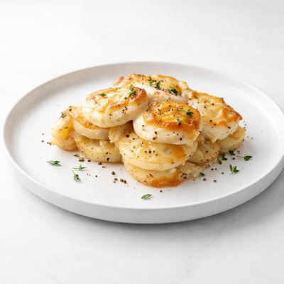 Image of Potato Gratin with Goat Cheese and Garlic