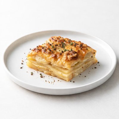 Image of Potato Gratin with Mustard and Gruyere Cheese