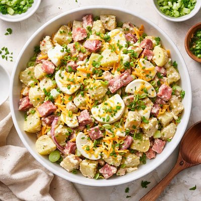 Image of Potato Ham and Cheese Salad
