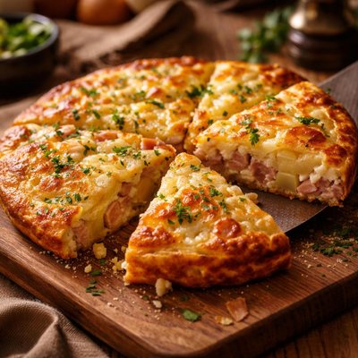 Image of Potato Ham Cheese Frittata