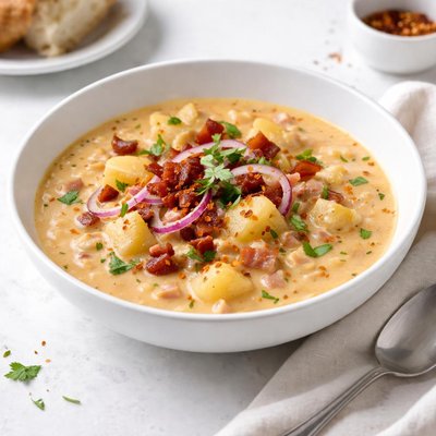 Image of Potato Ham Onion Chipotle Soup