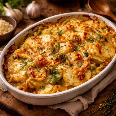 Image of Potato Leek and Fennel Gratin
