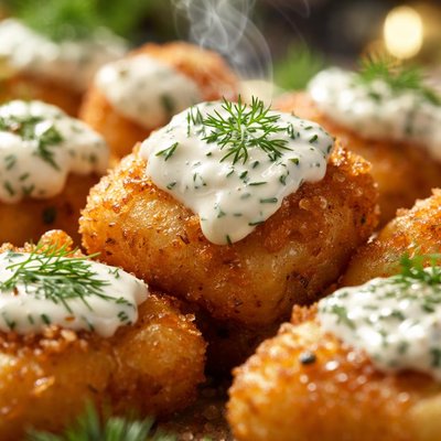 Image of Potato Nuggets with Dill Cream