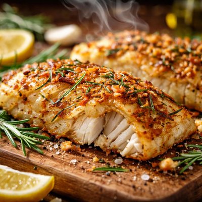 Image of Potato Rosemary Crusted Fish Fillets