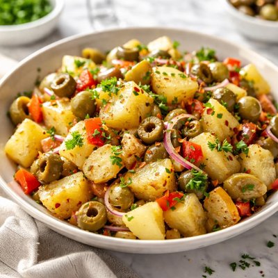 Image of Potato Salad with Olives and Peppers